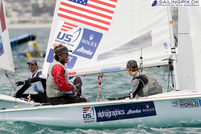 470 Class - Men.  (USA).  Stuart MCNAY / Graham BIEHL - ISAF Sailing World Championships Perth 2011 © Mick Anderson / Sailingpix.dk http://sailingpix.photoshelter.com/